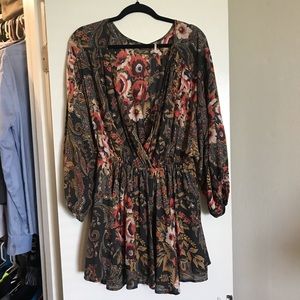 Free People Floral Print Tunic/dress size small